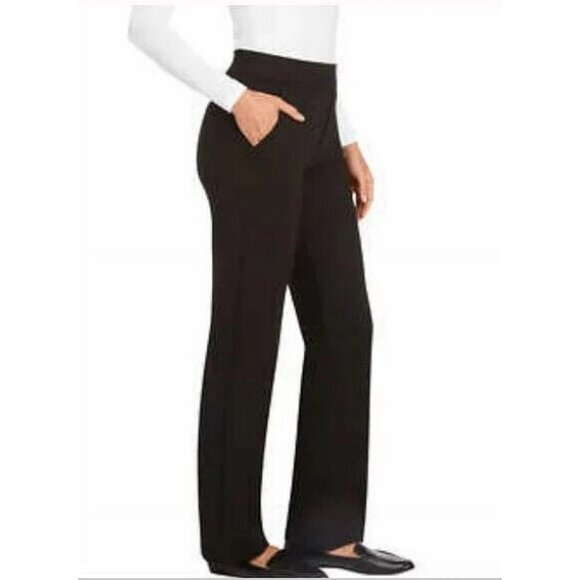 Matty M XSmall Comfort Office Dress Pants Elastic Waist Pull-on 30" inseam Black - Picture 6 of 9
